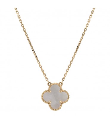 Van Cleef & Arpels Alhambra mother-of-pearl and gold necklace