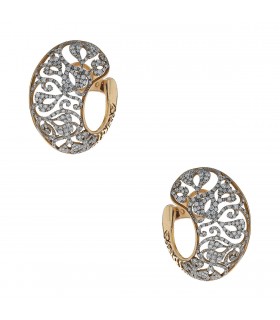 Pomellato Arabesque diamonds and gold earrings