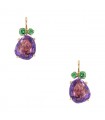 Pomellato Bahia amethysts, garnets and gold earrings