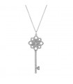 Tiffany & Co. Keys diamonds, platinum and 18k gold necklace