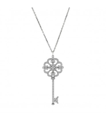 Tiffany & Co. Keys diamonds, platinum and 18k gold necklace