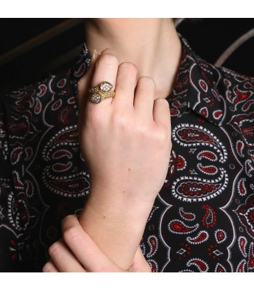 Boucheron Serpent Bohème diamonds and gold ring Motif S