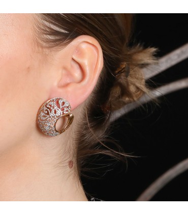 Pomellato Arabesque diamonds and gold earrings