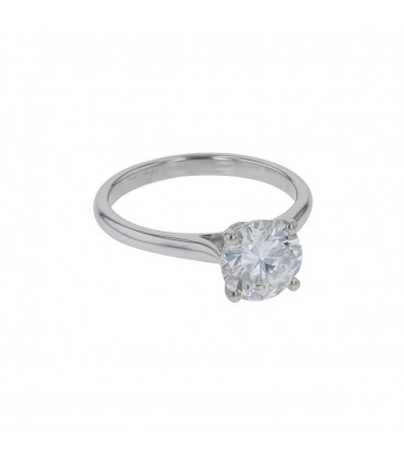 Bague solitaire diamant - Pré-certificat LFG 1,51 cts E - VS1