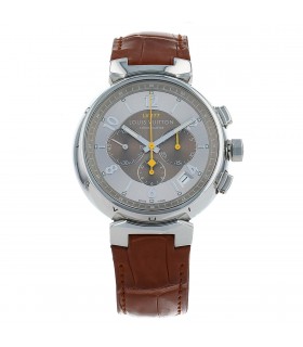 Louis Vuitton Tambour Chronographe stainless steel watch