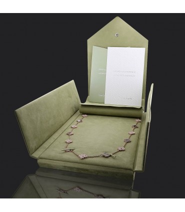 Van Cleef & Arpels Alhambra diamonds, mother-of-pearl and 18k gold long necklace