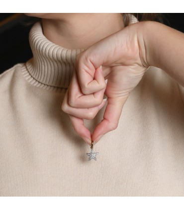 Diamonds and gold pendant