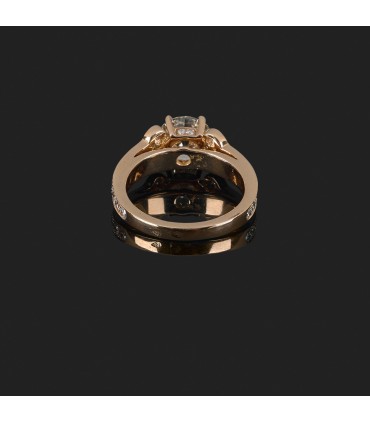 Bague solitaire or et diamants