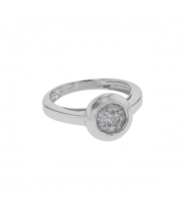 Bague solitaire or et diamant