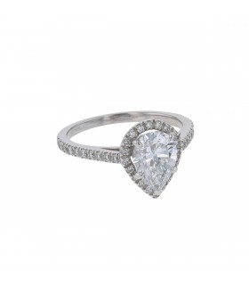 Solitaire Diamant Poire - Pré-certificat LFG 1,37 ct E VS1