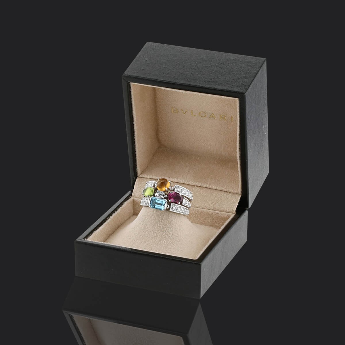 Bulgari Allegra diamonds fine stones and gold ring