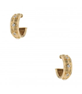 David Yurman Renaissance diamonds and gold earrings