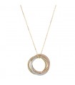 Cartier Trinity diamonds and three-tones 18k gold necklace