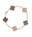 Van Cleef & Arpels Vintage Alhambra diamonds, mother-of-pearl and gold bracelet