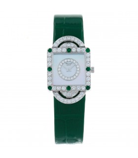 Chopard Your Hour 18k gold, diamonds and emeralds watch