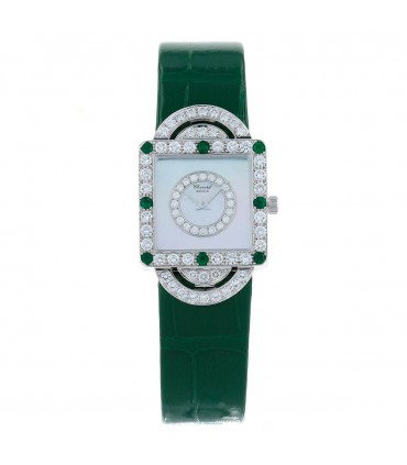 Chopard Your Hour 18k gold, diamonds and emeralds watch