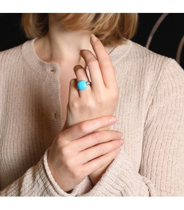 Pomellato Capri turquoise, diamonds and gold ring