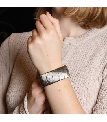 Cartier 18k gold and steel bracelet
