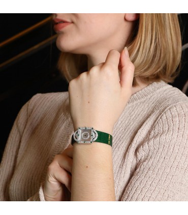 Chopard Your Hour 18k gold, diamonds and emeralds watch