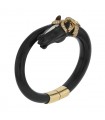 Gay Frères ebony wood, diamonds and 18k gold bracelet