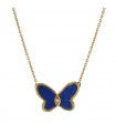 Van Cleef & Arpels Papillon lapis lazuli, diamond and gold necklace