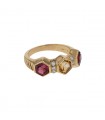 Bulgari tourmaline, citrine, diamonds and gold ring