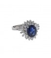 Diamonds, sapphire and gold ring