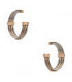 Cartier stainless steel and gold earrings