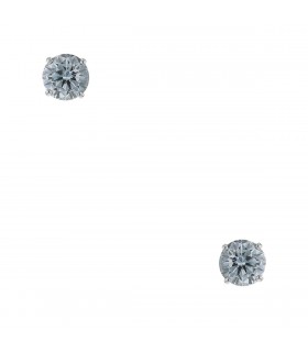 Diamonds and gold earrings - GIA certificate 0,86 ct D VS1 / 0,87 ct E VVS2
