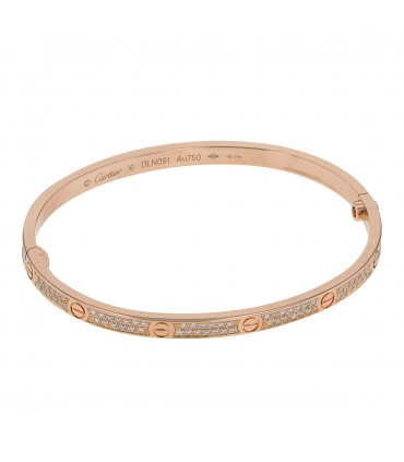 Cartier Love diamonds and gold bracelet Size 16