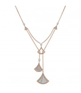 Bulgari Divas’ Dream mother of pearl, diamonds and gold necklace