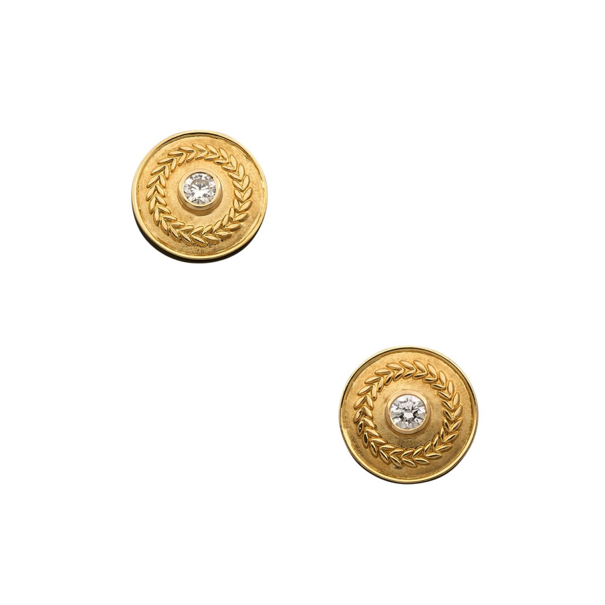 Theo Fennell Bee & Blossom earrings in yellow, white and