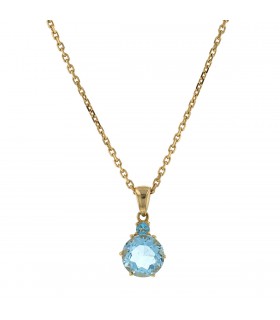 Gold and blue stones necklace