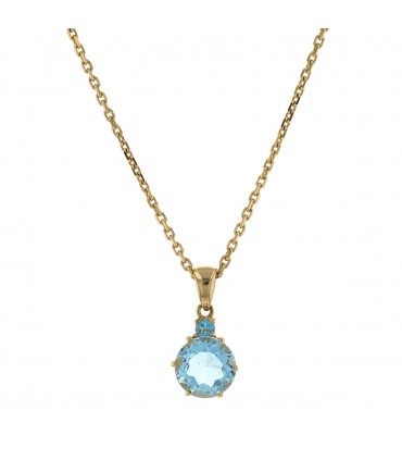 Gold and blue stones necklace