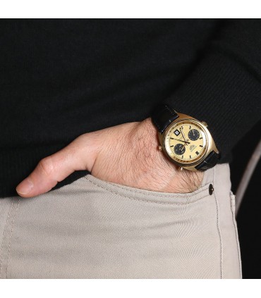 Heuer Carrera gold watch