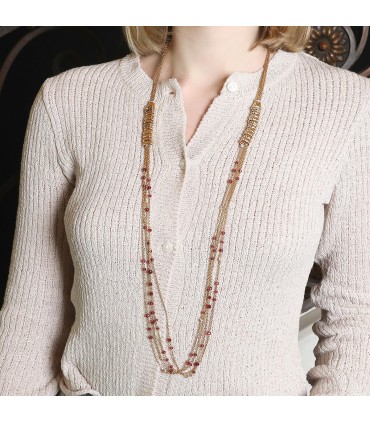 Boucheron Exquises Confidences rubies, diamonds and 18k gold necklace