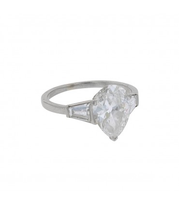 Diamonds and 18k gold ring - LFG Certificate 2,55 cts F - VS2