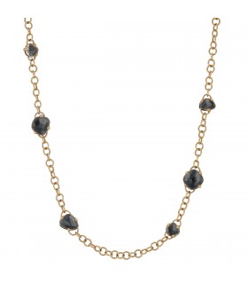 Pomellato Capri onyx, rock cristal and gold necklace