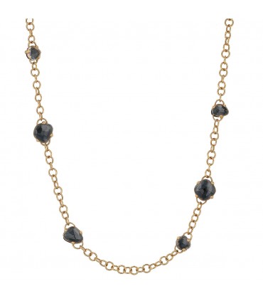 Pomellato Capri onyx, rock cristal and gold necklace