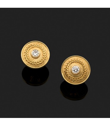 Theo Fennell diamonds and gold earrings