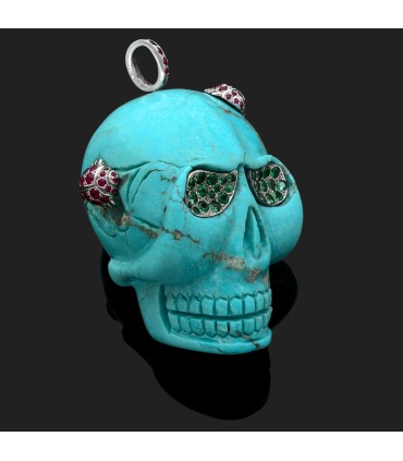 Pendentif Garnazelle Tête de Mort Vanité