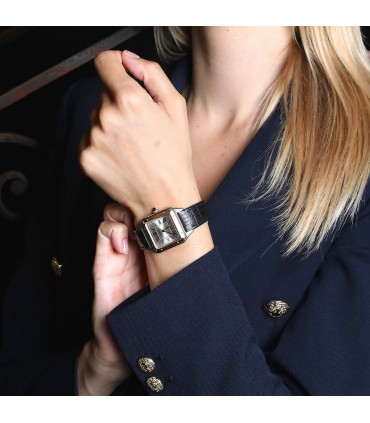 Cartier Santos Dumont stainless steel and gold watch