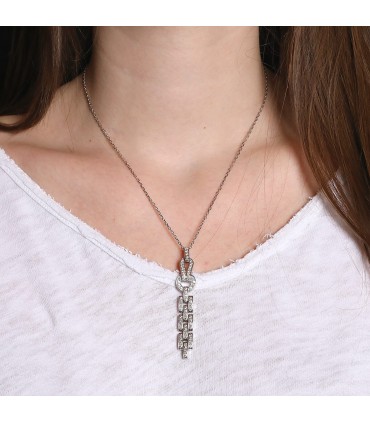 Cartier Agrafe diamonds and 18k gold necklace