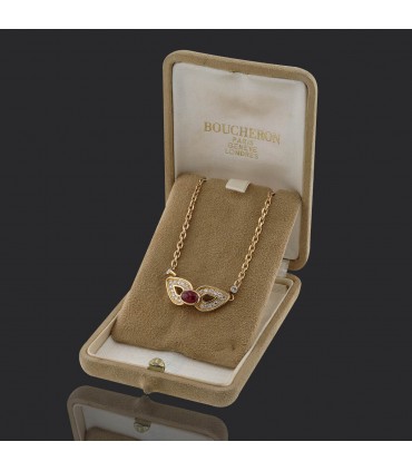 Boucheron ruby, diamonds and gold necklace