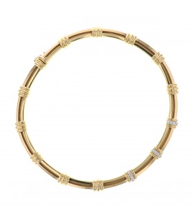 Tiffany & Co. Atlas diamonds and gold necklace. Signed.