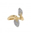 Diamonds and two tones gold ring