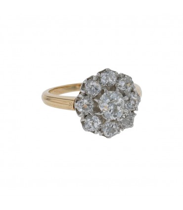 Diamonds, gold and platinum ring