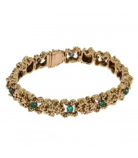 Boucheron emeralds and gold bracelet