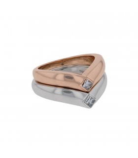 Cartier diamonds, white and rose gold rings