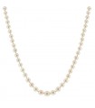 Cultured pearls and gold necklace